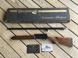 BROWNING BELGIUM A-5 12 GA. 3” MAGNUM RARE 32” FULL CHOKE VENT RIB, MFG. 1973, NEW UNFIRED IN BOX
WITH OWNERS MANUAL IN BLACK ENVELOPE