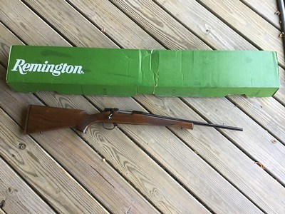 REMINGTON MODEL 7, 223 CAL. 19 12” BARREL, WALNUT STOCK IN THE BOX