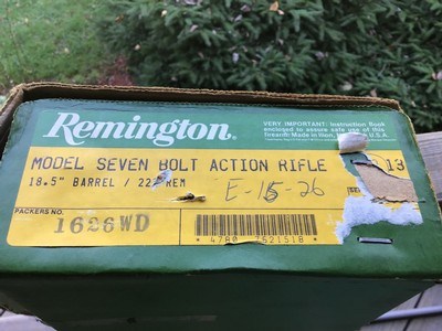 REMINGTON MODEL 7, 223 CAL. 19 12” BARREL, WALNUT STOCK IN THE BOX - Image 2 of 7