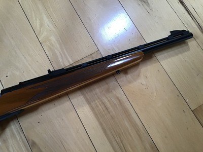 REMINGTON 600, 350 MAGNUM CAL., LAMINATED FACTORY STOCK, VENT RIB BARREL, 99% COND. - Image 5 of 8