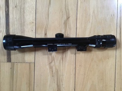 BUSHNELL SCOPECHIEF IV-M, 4 POWER COMMAND POST RETICLE, OR CHANGES WITH A TURN OF THE DIAL TO FINE CROSSHAIRS