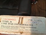 WINCHESTER 94 “LONE STAR” COMMERATIVE 30-30 CAL. NEW UNFIRED IN THE BOX WITH OWNERS MANUAL, HANG TAG, ETC. - 8 of 8