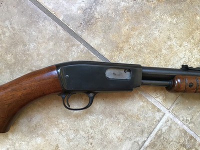WINCHESTER 61 PUMP 22 LR. HAS POPULAR GROOVED RECEIVER FOR SCOPE, EXC. COND. - Image 8 of 10