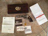 COLT PYTHON 357 MAGNUM, 6” BRIGHT NICKEL, NEW UNFIRED 100% COND. IN THE BOX WITH OWNERS MANUAL, HANG TAG, COLT LETTER, ETC. - Image 1 of 4