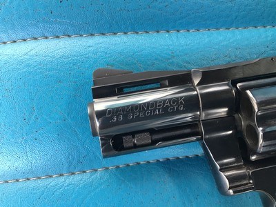 COLT DIAMONDBACK 38 SPC. 2 1/2” BLUE, NEW UNFIRED 100% COND., NO TURN RING IN THE BOX WITH OWNERS MANUAL, HANG TAG & ETC. - Image 5 of 5