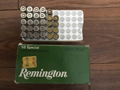 REMINGTON 38 SPC. +P, 20 ROUNDS AND 9 ROUNDS OF FEDERAL WAD CUTTERS - Image 1 of 1
