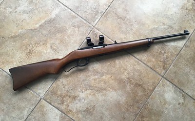 Ruger 96 LEVER ACTION 22 LR. WITH SEE THRU MOUNT WITH RINGS, 99++++% COND. - Image 1 of 7