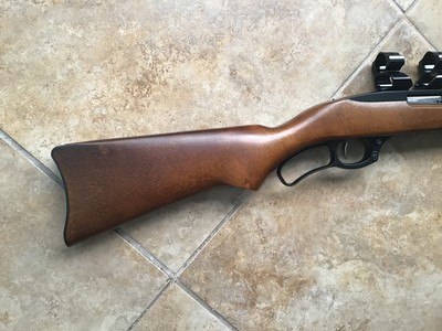 Ruger 96 LEVER ACTION 22 LR. WITH SEE THRU MOUNT WITH RINGS, 99++++% COND. - Image 2 of 7