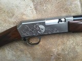 BROWNING BAR GRADE 2, GOLD TRIGGER, FANTASTIC FANCY WALNUT, ENGRAVED RECEIVER WITH RABBIT ONE SIDE & SQUIRREL ON THE OTHER SIDE, 22 LR. 99++++% COND - Image 7 of 9