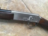 BROWNING BAR GRADE 2, GOLD TRIGGER, FANTASTIC FANCY WALNUT, ENGRAVED RECEIVER WITH RABBIT ONE SIDE & SQUIRREL ON THE OTHER SIDE, 22 LR. 99++++% COND - Image 3 of 9