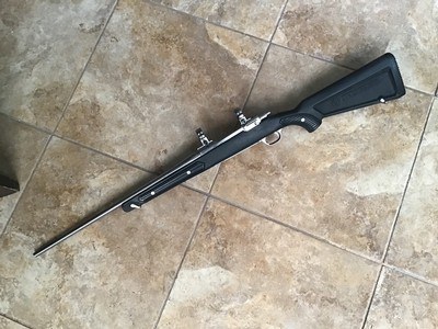 RUGER 77 STAINLESS 270 CAL. BOAT PADDLE STOCK WITH RUGER STAINLESS SCOPE RINGS 99% COND. - Image 1 of 8