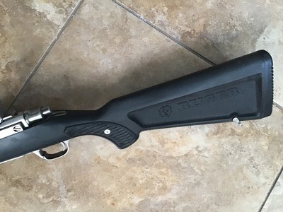 RUGER 77 STAINLESS 270 CAL. BOAT PADDLE STOCK WITH RUGER STAINLESS SCOPE RINGS 99% COND. - Image 2 of 8