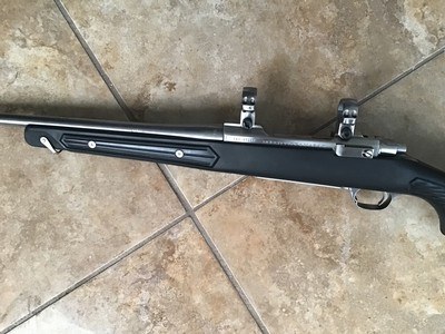 RUGER 77 STAINLESS 270 CAL. BOAT PADDLE STOCK WITH RUGER STAINLESS SCOPE RINGS 99% COND. - Image 3 of 8