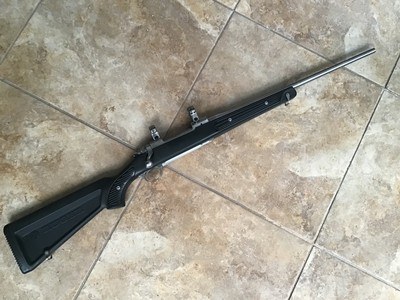 RUGER 77 STAINLESS 270 CAL. BOAT PADDLE STOCK WITH RUGER STAINLESS SCOPE RINGS 99% COND. - Image 6 of 8