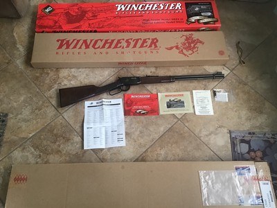 WINCHESTER 9422 22 LR. HIGH GRADE TRIBUTE TRADITIONAL WITH GOLD HORSE RIDER, 20” BARREL, NEW UNFIRED IN THE BOX WITH SHIPPING CARTON - Image 1 of 13
