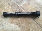 REDFIELD 2X 1” TUBE RIFLE SCOPE WITH FINE CROSS HAIRS RETICLE, COMES WITH REDFIELD RINGS, HAS FLIP UP SEE THRU LENS COVERS, NEW COND.