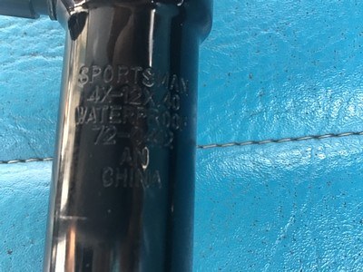 BUSHNELL SPORTSMAN 4X-12X AO, DUPLEX CROSS HAIS RETICLE, WATERPROOF, AS NEW INSIDE & OUT - Image 3 of 3