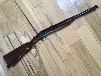 SAVAGE 24, 22 LR. OVER 410 GA. OLDER MODEL WITH POPULAR SIDE BUTTON BARREL SELECTOR, WALNUT WOOD & CASE COLORED RECEIVER