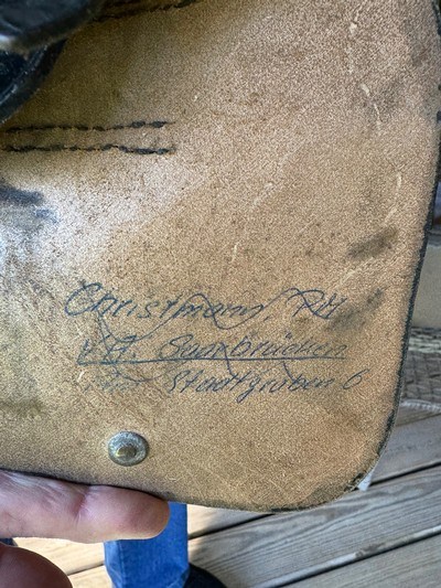 GERMAN MILITARY BLACK HOLSTER HAS PS498 STAMPED ON OUTSIDE - Image 3 of 3
