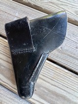 GERMAN MILITARY BLACK HOLSTER HAS PS498 STAMPED ON OUTSIDE - Image 2 of 3