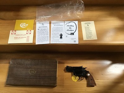 COLT DIAMONDBACK 38 SPC. 2 1/2” BLUE, NEW UNFIRED, NO TURN RING, IN THE BOX WITH OWNERS MANUAL, HANG TAG, ETC. - Image 1 of 5