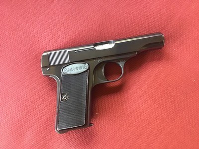 BROWNING BELGIUM 1955, 380 CAL., IN BROWNING RED INSERT ZIPPER CASE THAT BROWNING APPEARS UNFIRED 99+++% COND. - Image 2 of 4