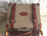 Tourbon canvas and leather cartridge case or shotgun shell box - 1 of 4