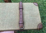 Brady of England canvas & leather toe-under SxS shotgun case 28" - 5 of 9