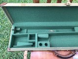 Brady of England canvas & leather toe-under SxS shotgun case 28" - 7 of 9