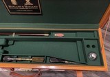 English Oak & Leather gun case Holland & Holland label with Accessories - Incredible - 7 of 11