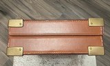 English Oak & Leather gun case Holland & Holland label with Accessories - Incredible - 3 of 11
