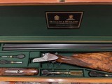 English Oak & Leather gun case Holland & Holland label with Accessories - Incredible - 10 of 11