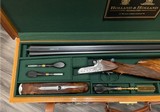English Oak & Leather gun case Holland & Holland label with Accessories - Incredible - 8 of 11