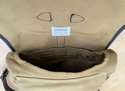 Filson Small field bag heavy canvas & leather mint condition - Image 4 of 4