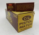 Partial Brick of CIL 22 Long Rifle Match Pistol Collectible Ammo (Missing 1 Box & 1 Box contains 3 Rounds) - 2 of 4