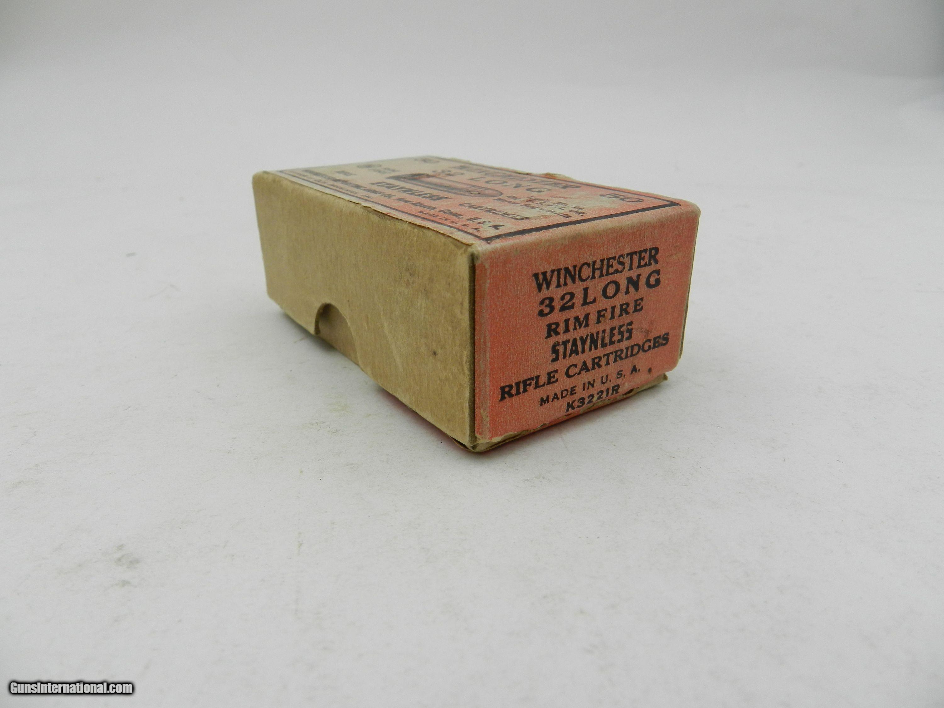Collectible Ammo: Box of Winchester .32 Long Rim Fire Cartridges