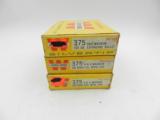 Lot of 3 Boxes of 375 H&H Magnum Cartridges: 60 Pieces - 1 of 3