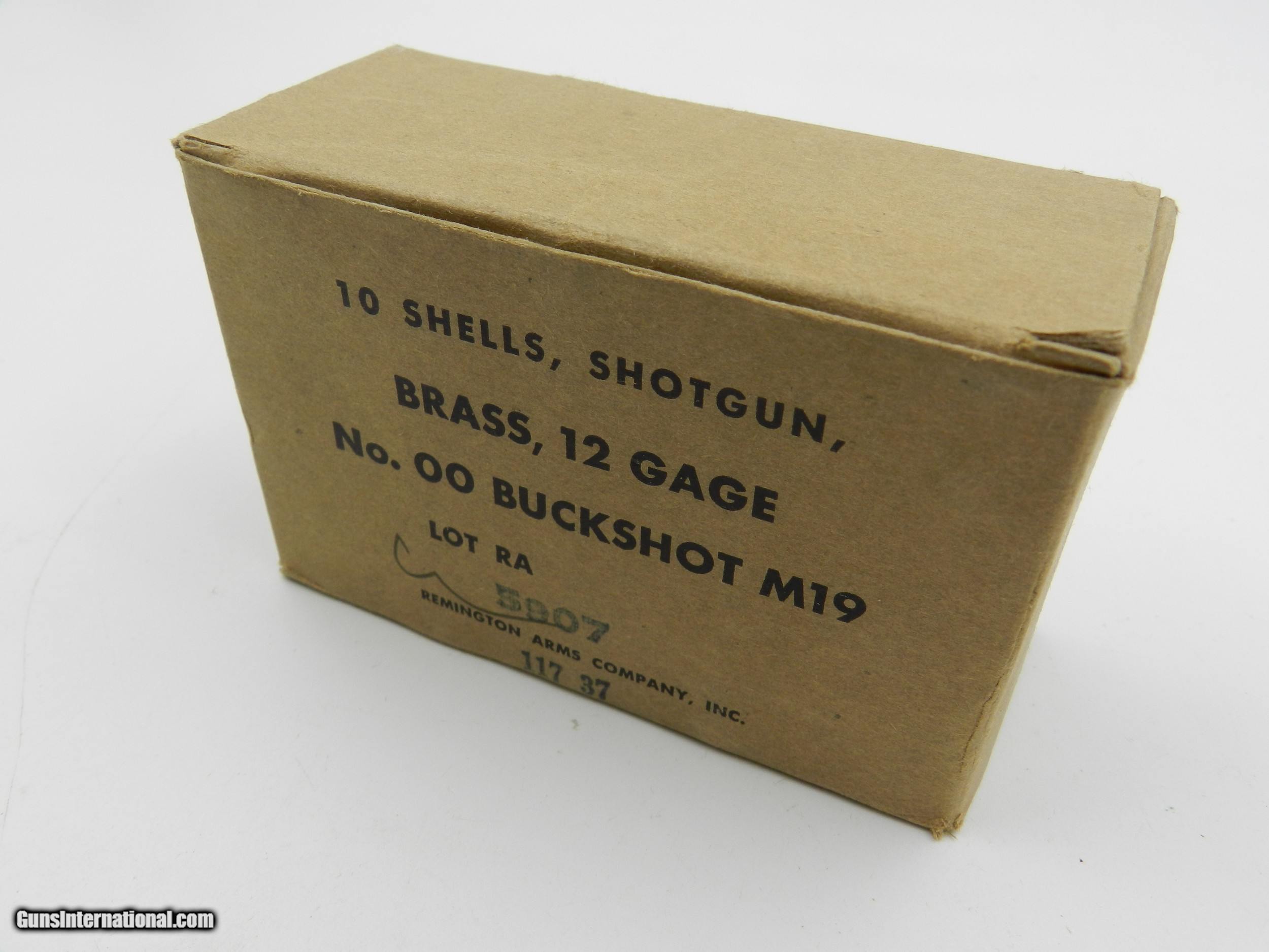 Collectible Ammo: US M19 Brass Shotshells, 00 Buck, Remington