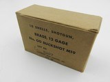 Collectible Ammo: US M19 Brass Shotshells, 00 Buck, Remington Manufacture, 10-Round Box (#6381) - 5 of 11