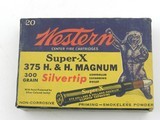Collectible Ammo: Winchester Super-X Silvertip .375 H.&H. Magnum Winchester 300 grain,
Catalog No. K1717C - 2 of 12
