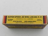 Collectible Ammo: Winchester Super Speed .30 Win (.30-30) 170 Gr Full Patch, 1935 Style Box, Catalog No. K3001C (6515) - 15 of 15