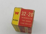 Collectible Ammo: Winchester .32-20 Win 100 grain Lead Bullet, Catalog No. W32201
(#6580) - 7 of 10