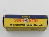 Collectible Ammo: Winchester Super Match .38 Special Mid-Range 148 grain Clean Cutting Bullet, Catalog No. 38SMRP, Bullseye (#6582) - 6 of 10