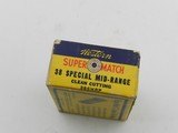 Collectible Ammo: Winchester Super Match .38 Special Mid-Range 148 grain Clean Cutting Bullet, Catalog No. 38SMRP, Bullseye (#6582) - 7 of 10