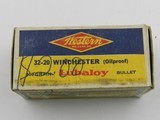 Collectible Ammo: Western .32-20 Win 100 grain Lubaloy Bullet, Bullseye Box, Western Catalog No. 32201
(#6585) - 4 of 10