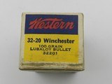 Collectible Ammo: Western .32-20 Win 100 grain Lubaloy Bullet, Bullseye Box, Western Catalog No. 32201
(#6585) - 8 of 10