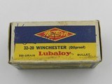 Collectible Ammo: Western .32-20 Win 100 grain Lubaloy Bullet, Bullseye Box, Western Catalog No. 32201
(#6585) - 6 of 10