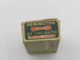 Collectible Ammo: Remington Kleanbore .32 Auto (7.65 mm), 71 grain Metal Cased Bullet, Dog Bone Box, Catalog No. R151 (#6590) - 10 of 11