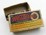 Collectible Ammo: Vintage Western Bullseye Box and Winchester 1932 Box, Rem UMC .25 Auto (#6591) - 11 of 18