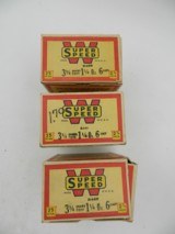 Collectible Ammo: Three Vintage Boxes of Winchester Super Speed 12 Gauge 6 Shot 1-1/4 oz R466 (#6604) - 2 of 9